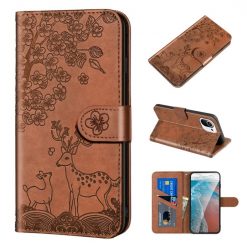 Peňaženkové puzdro Embossing Pattern Jeleň hnedé – Xiaomi Mi 11 Lite | Lacné Kryty Lacné Kryty | Peňaženkové puzdro Embossing Pattern Jeleň hnedé – Xiaomi Mi 11 Lite | Lacné Kryty