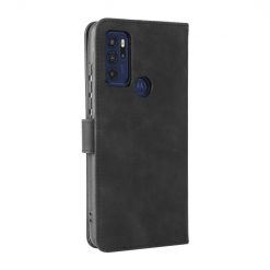Lacné Kryty | Peňaženkové puzdro Solid čierne – Motorola Moto G60s | Lacné Kryty