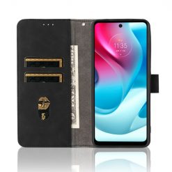 Lacné Kryty | Peňaženkové puzdro Solid čierne – Motorola Moto G60s | Lacné Kryty