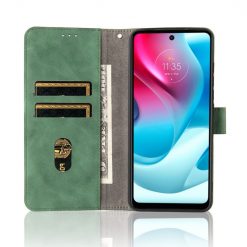 Lacné Kryty | Peňaženkové puzdro Solid zelené – Motorola Moto G60s | Lacné Kryty