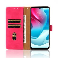 Lacné Kryty | Peňaženkové puzdro Solid ružové – Motorola Moto G60s | Lacné Kryty