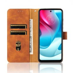 Peňaženkové puzdro Solid hnedé – Motorola Moto G60s | Lacné Kryty Lacné Kryty | Peňaženkové puzdro Solid hnedé – Motorola Moto G60s | Lacné Kryty