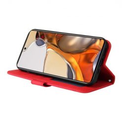 Knižkové puzdro Skin Feel case červené – Xiaomi 11T / 11T Pro | Lacné Kryty Lacné Kryty | Knižkové puzdro Skin Feel case červené – Xiaomi 11T / 11T Pro | Lacné Kryty