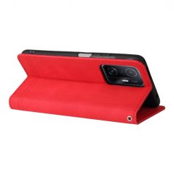 Knižkové puzdro Skin Feel case červené – Xiaomi 11T / 11T Pro | Lacné Kryty Lacné Kryty | Knižkové puzdro Skin Feel case červené – Xiaomi 11T / 11T Pro | Lacné Kryty