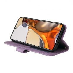 Knižkové puzdro Skin Feel case fialové – Xiaomi 11T / 11T Pro | Lacné Kryty Lacné Kryty | Knižkové puzdro Skin Feel case fialové – Xiaomi 11T / 11T Pro | Lacné Kryty