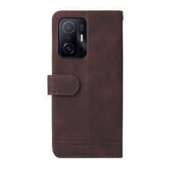 Knižkové puzdro Skin Feel case hnedé – Xiaomi 11T / 11T Pro | Lacné Kryty Lacné Kryty | Knižkové puzdro Skin Feel case hnedé – Xiaomi 11T / 11T Pro | Lacné Kryty
