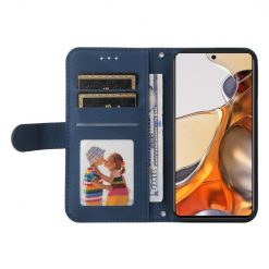 Knižkové puzdro Skin Feel case modré – Xiaomi 11T / 11T Pro | Lacné Kryty Lacné Kryty | Knižkové puzdro Skin Feel case modré – Xiaomi 11T / 11T Pro | Lacné Kryty