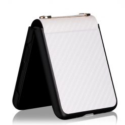 Lacné Kryty | Kryt Carbon Fiber biely – Samsung Galaxy Z Flip 3 | Lacné Kryty