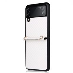 Lacné Kryty | Kryt Carbon Fiber biely – Samsung Galaxy Z Flip 3 | Lacné Kryty