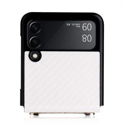 Lacné Kryty | Kryt Carbon Fiber biely – Samsung Galaxy Z Flip 3 | Lacné Kryty