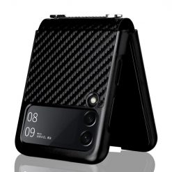 Lacné Kryty | Kryt Carbon Fiber čierny – Samsung Galaxy Z Flip 3 | Lacné Kryty