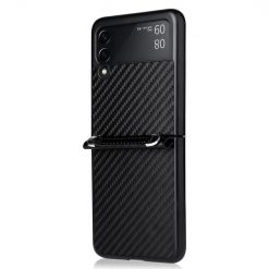 Lacné Kryty | Kryt Carbon Fiber čierny – Samsung Galaxy Z Flip 3 | Lacné Kryty