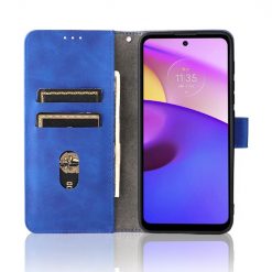 Lacné Kryty | Peňaženkové puzdro Solid modré – Motorola Moto E20 / E30 / E40 | Lacné Kryty