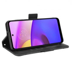 Lacné Kryty | Peňaženkové puzdro Slots case čierne – Motorola Moto E20 / E30 / E40 | Lacné Kryty