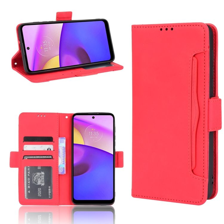 Peňaženkové puzdro Slots case červené – Motorola Moto E20 / E30 / E40