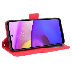 Lacné Kryty | Peňaženkové puzdro Slots case červené – Motorola Moto E20 / E30 / E40 | Lacné Kryty