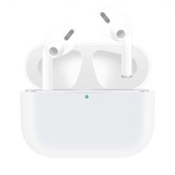 Lacné Kryty | Silikónové puzdro Resistant 2 v 1 biele – Apple AirPods Pro + Apple AirTag