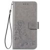 Lacné Kryty | Peňaženkové puzdro Embossing Pattern Štvorlístok fialové – Samsung Galaxy A52 / A52 5G / A52s 5G | Lacné Kryty