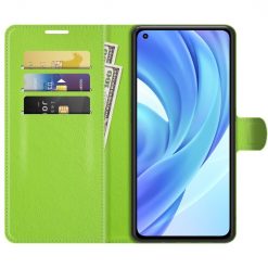 Peňaženkové puzdro Litchi limetkové – Xiaomi Mi 11 Lite | Lacné Kryty Lacné Kryty | Peňaženkové puzdro Litchi limetkové – Xiaomi Mi 11 Lite | Lacné Kryty