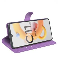 Peňaženkové puzdro Litchi fialové – Realme C11 2021 | Lacné Kryty Lacné Kryty | Peňaženkové puzdro Litchi fialové – Realme C11 2021 | Lacné Kryty