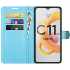 Peňaženkové puzdro Litchi modré – Realme C11 2021 | Lacné Kryty Lacné Kryty | Peňaženkové puzdro Litchi modré – Realme C11 2021 | Lacné Kryty