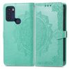 Lacné Kryty | Peňaženkové puzdro Embossing Pattern Mandala Flower fialové – Motorola Moto G60s | Lacné Kryty