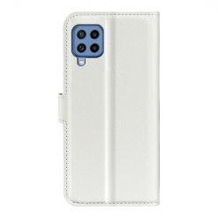 Lacné Kryty | Peňaženkové puzdro Litchi biele – Samsung Galaxy M22 | Lacné Kryty