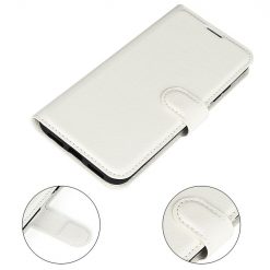 Lacné Kryty | Peňaženkové puzdro Litchi biele – Samsung Galaxy M22 | Lacné Kryty