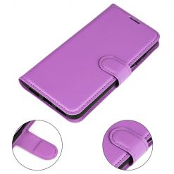 Peňaženkové puzdro Litchi fialové – Samsung Galaxy M22 | Lacné Kryty Lacné Kryty | Peňaženkové puzdro Litchi fialové – Samsung Galaxy M22 | Lacné Kryty