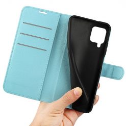 Peňaženkové puzdro Litchi modré – Samsung Galaxy M22 | Lacné Kryty Lacné Kryty | Peňaženkové puzdro Litchi modré – Samsung Galaxy M22 | Lacné Kryty