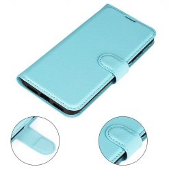 Peňaženkové puzdro Litchi modré – Samsung Galaxy M22 | Lacné Kryty Lacné Kryty | Peňaženkové puzdro Litchi modré – Samsung Galaxy M22 | Lacné Kryty