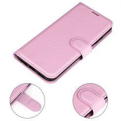 Lacné Kryty | Peňaženkové puzdro Litchi bledoružové – Samsung Galaxy M22 | Lacné Kryty