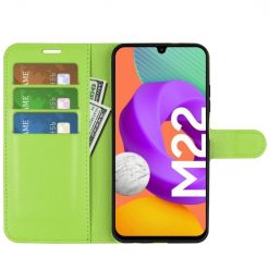 Peňaženkové puzdro Litchi limetkové – Samsung Galaxy M22 | Lacné Kryty Lacné Kryty | Peňaženkové puzdro Litchi limetkové – Samsung Galaxy M22 | Lacné Kryty