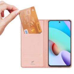 Peňaženkové puzdro Dux Ducis Skin Pro ružové – Xiaomi Redmi 10 / 10 2022 | Lacné Kryty Lacné Kryty | Peňaženkové puzdro Dux Ducis Skin Pro ružové – Xiaomi Redmi 10 / 10 2022 | Lacné Kryty