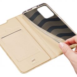 Lacné Kryty | Peňaženkové puzdro Dux Ducis Skin Pro zlaté – Xiaomi Redmi 10 / 10 2022 | Lacné Kryty