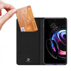 Lacné Kryty | Peňaženkové puzdro Dux Ducis Skin Pro čierne – Motorola Edge 20 Pro | Lacné Kryty