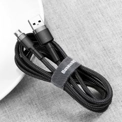 Lacné Kryty | Dátový kábel Baseus Cafule Cable USB / Micro USB QC3.0 3A 2m čierny | Lacné Kryty