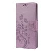 Lacné Kryty | Peňaženkové puzdro Embossing Pattern Motýľ a kvet hnedé – Samsung Galaxy A13 5G | Lacné Kryty