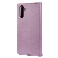 Peňaženkové puzdro Embossing Pattern Motýľ a kvet fialové – Samsung Galaxy A13 5G | Lacné Kryty Lacné Kryty | Peňaženkové puzdro Embossing Pattern Motýľ a kvet fialové – Samsung Galaxy A13 5G | Lacné Kryty