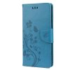 Lacné Kryty | Peňaženkové puzdro Embossing Pattern Motýľ a kvet zelené – Samsung Galaxy A13 5G | Lacné Kryty