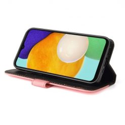 Peňaženkové puzdro Stitching čierno-ružové – Samsung Galaxy A13 5G | Lacné Kryty Lacné Kryty | Peňaženkové puzdro Stitching čierno-ružové – Samsung Galaxy A13 5G | Lacné Kryty