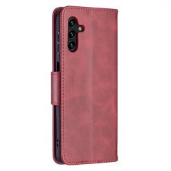 Lacné Kryty | Peňaženkové puzdro Retro Lambskin červené – Samsung Galaxy A13 5G | Lacné Kryty