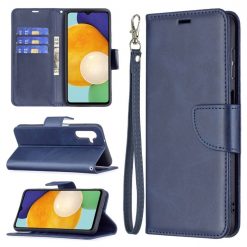 Lacné Kryty | Peňaženkové puzdro Retro Lambskin modré – Samsung Galaxy A13 5G | Lacné Kryty