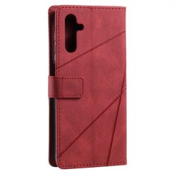 Knižkové puzdro Rhombus červené – Samsung Galaxy A13 5G | Lacné Kryty Lacné Kryty | Knižkové puzdro Rhombus červené – Samsung Galaxy A13 5G | Lacné Kryty