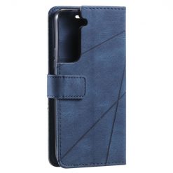 Lacné Kryty | Knižkové puzdro Rhombus modré – Samsung Galaxy S22 | Lacné Kryty