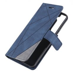 Lacné Kryty | Knižkové puzdro Rhombus modré – Samsung Galaxy S22 | Lacné Kryty
