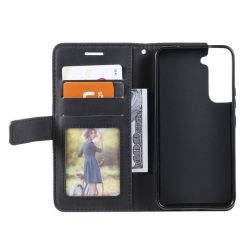 Knižkové puzdro Rhombus čierne – Samsung Galaxy S22 | Lacné Kryty Lacné Kryty | Knižkové puzdro Rhombus čierne – Samsung Galaxy S22 | Lacné Kryty
