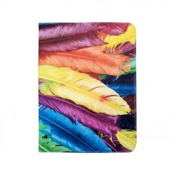 Lacné Kryty | Univerzálne knižkové puzdro Colour Feather pre tablet so 9 - 10 palcovým displejom