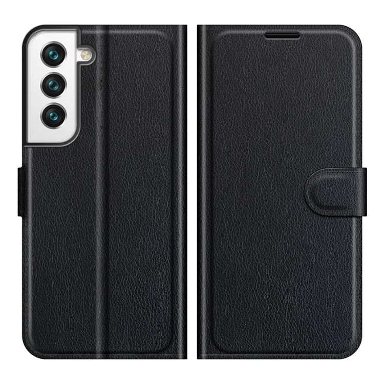 Peňaženkové puzdro Litchi čierne – Samsung Galaxy S22