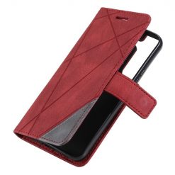 Lacné Kryty | Knižkové puzdro Rhombus červené – Samsung Galaxy S22+ (S22 Plus) | Lacné Kryty